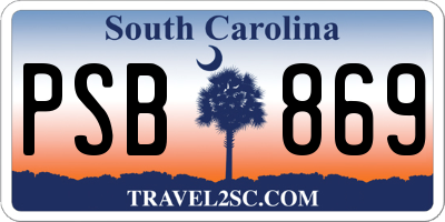 SC license plate PSB869