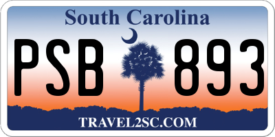 SC license plate PSB893