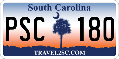 SC license plate PSC180