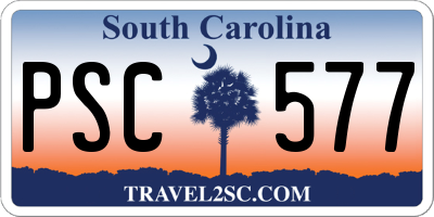 SC license plate PSC577