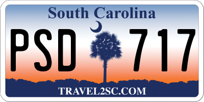 SC license plate PSD717