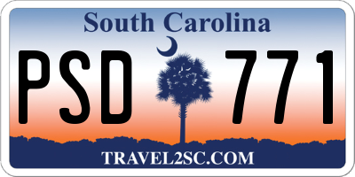 SC license plate PSD771