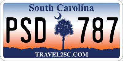 SC license plate PSD787