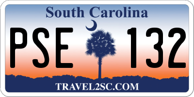 SC license plate PSE132