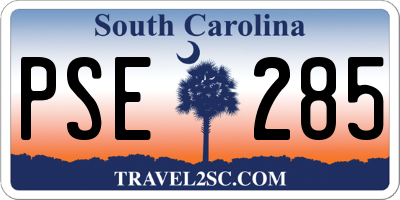 SC license plate PSE285