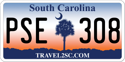 SC license plate PSE308