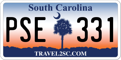 SC license plate PSE331