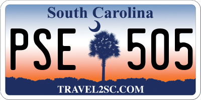 SC license plate PSE505