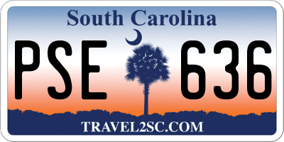 SC license plate PSE636