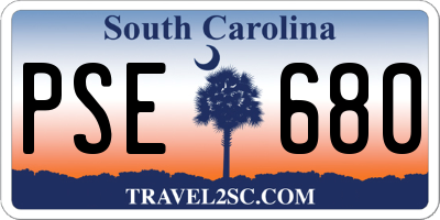 SC license plate PSE680