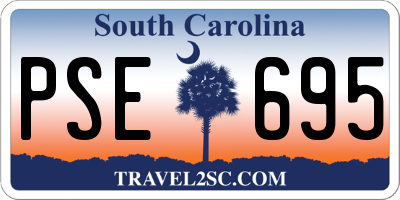 SC license plate PSE695