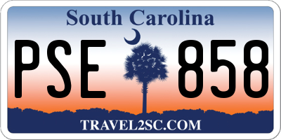 SC license plate PSE858