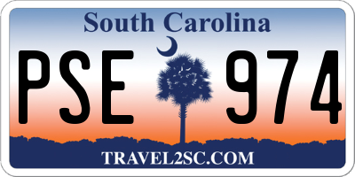 SC license plate PSE974