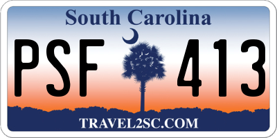 SC license plate PSF413