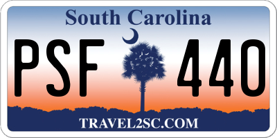 SC license plate PSF440