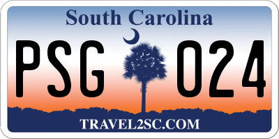 SC license plate PSG024