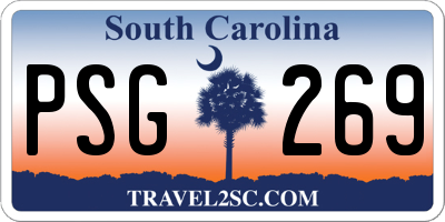 SC license plate PSG269