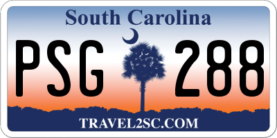 SC license plate PSG288