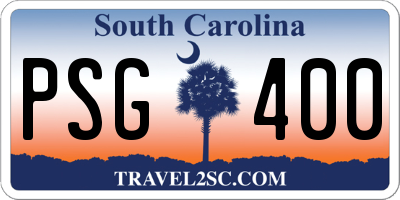 SC license plate PSG400