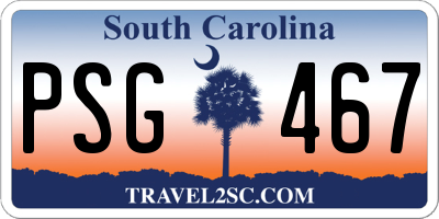 SC license plate PSG467