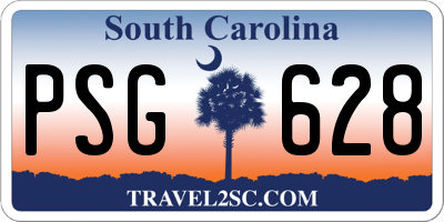 SC license plate PSG628
