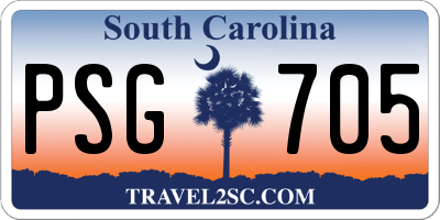 SC license plate PSG705