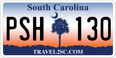 SC license plate PSH130
