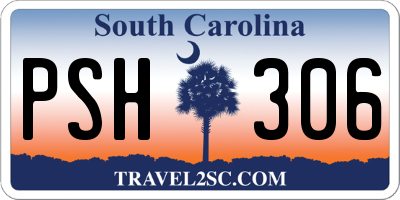 SC license plate PSH306
