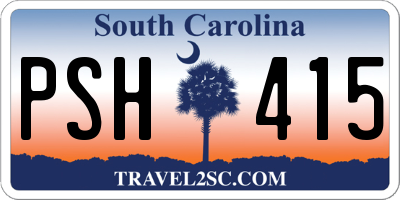 SC license plate PSH415