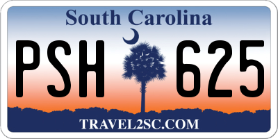 SC license plate PSH625