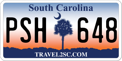 SC license plate PSH648