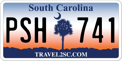 SC license plate PSH741