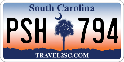 SC license plate PSH794