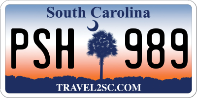 SC license plate PSH989