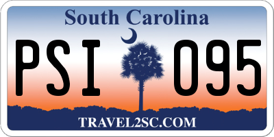 SC license plate PSI095