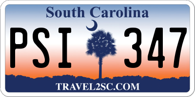 SC license plate PSI347
