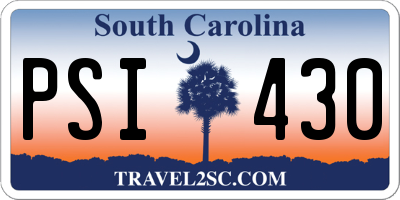 SC license plate PSI430
