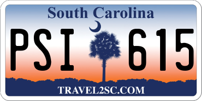 SC license plate PSI615