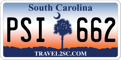 SC license plate PSI662