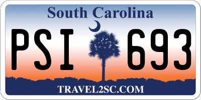 SC license plate PSI693