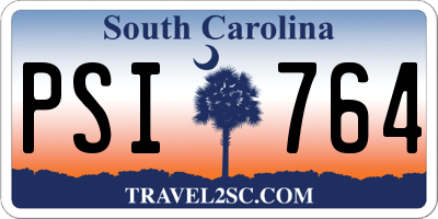 SC license plate PSI764