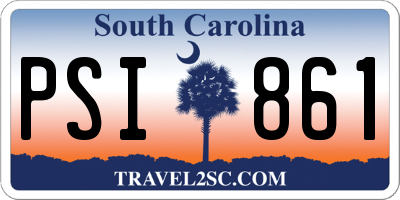 SC license plate PSI861