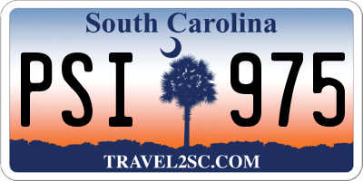 SC license plate PSI975
