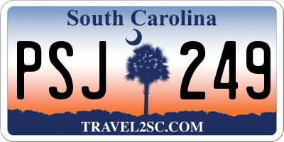 SC license plate PSJ249