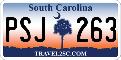 SC license plate PSJ263