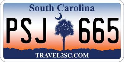 SC license plate PSJ665