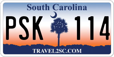 SC license plate PSK114