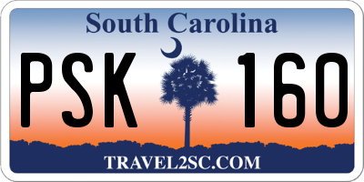 SC license plate PSK160