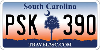 SC license plate PSK390