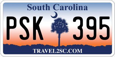 SC license plate PSK395